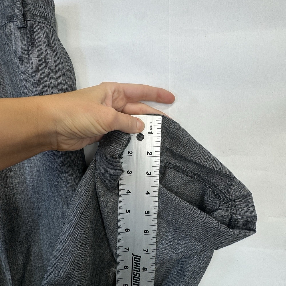 VTG 48L Lauren Ralph Lauren Wool Gray 2-Piece Suit Herringbone 40x28 Classic Fit - Picture 7 of 16
